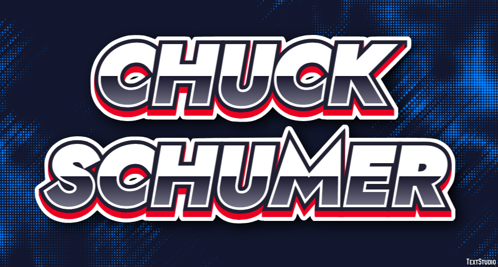 Chuck Schumer Text Effect