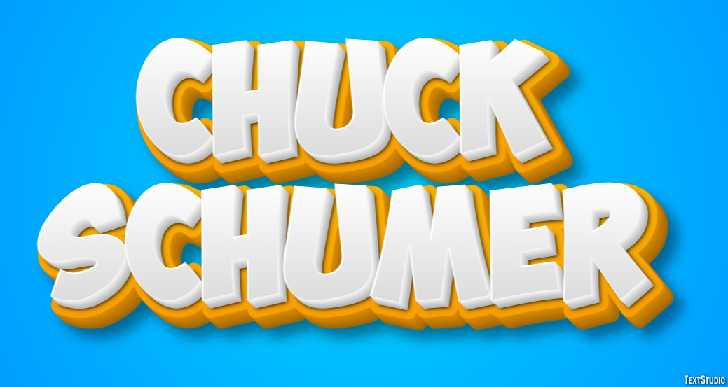 Chuck Schumer Text Effect