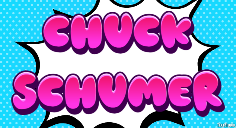 Chuck Schumer Text Effect