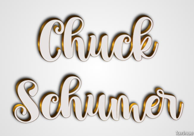 Chuck Schumer Text Effect