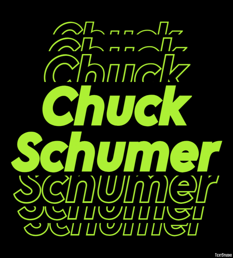 Chuck Schumer Text Effect
