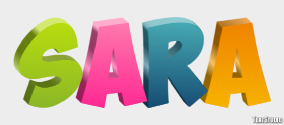 Sara Texteffekt