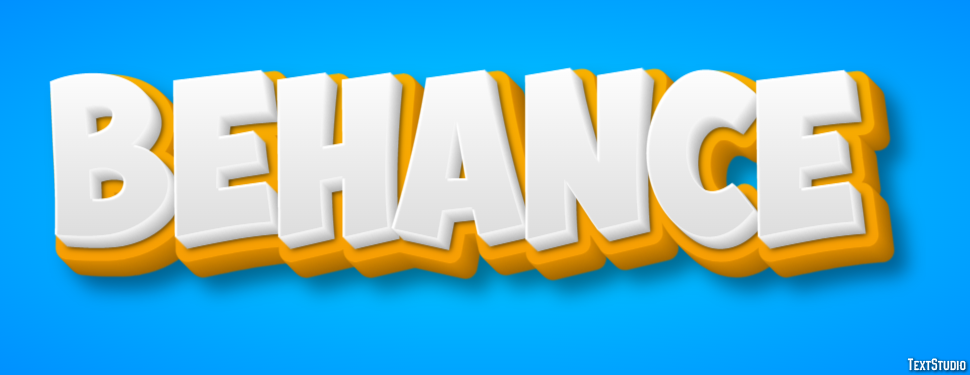 Behance Metin Efekti