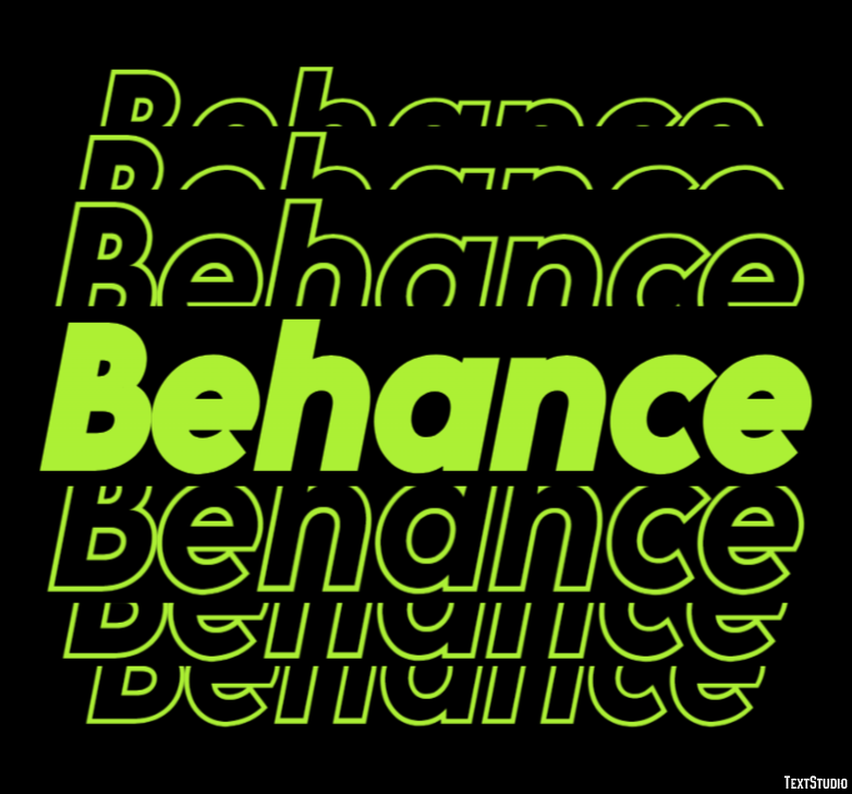 Behance Metin Efekti