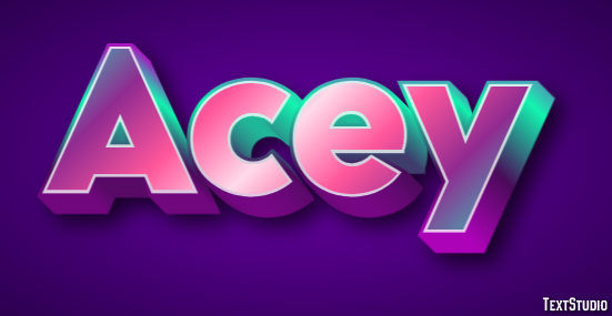 Acey Effetto testo