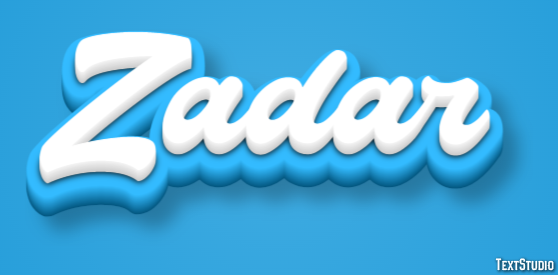 Zadar Effet de Texte