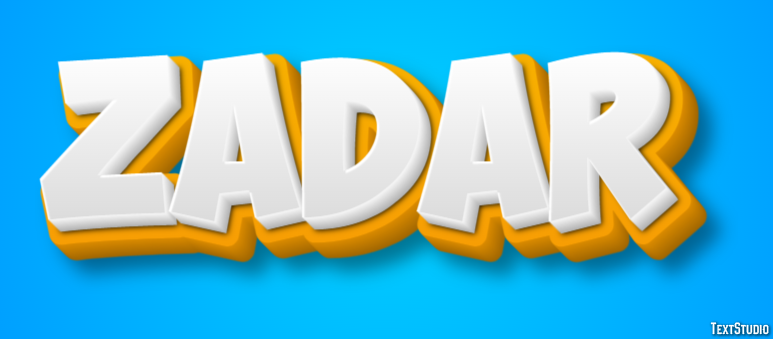 Zadar Efecto de Texto