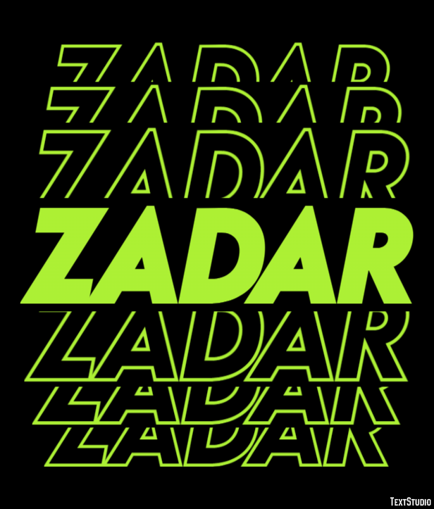 Zadar Efeito de texto