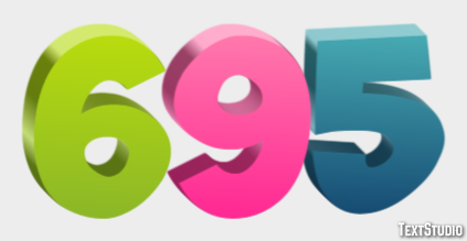 695 Efeito de texto