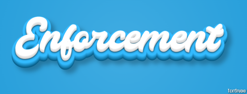 Enforcement Text Effect