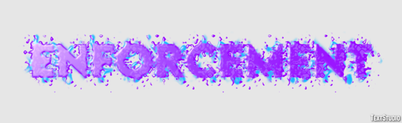 Enforcement Text Effect