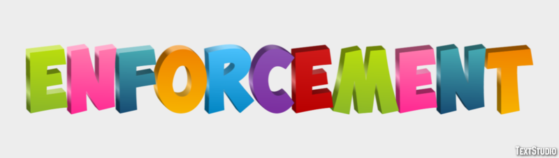 Enforcement Text Effect