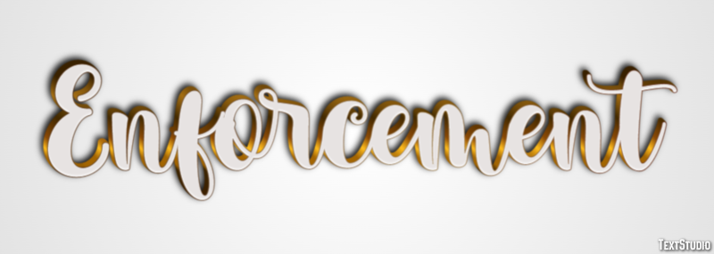 Enforcement Text Effect