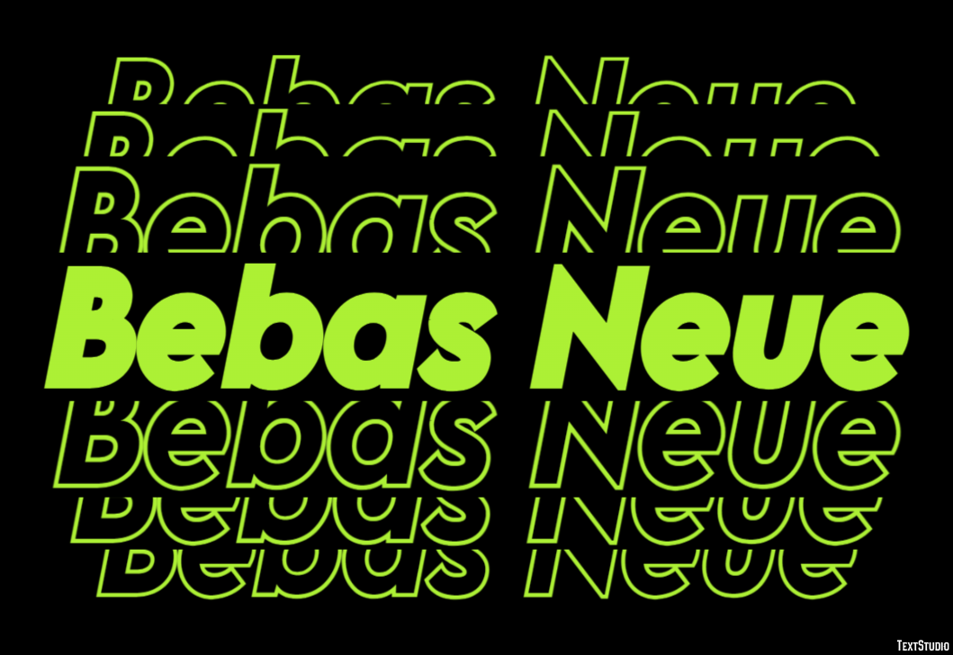 Bebas Neue テキスト効果