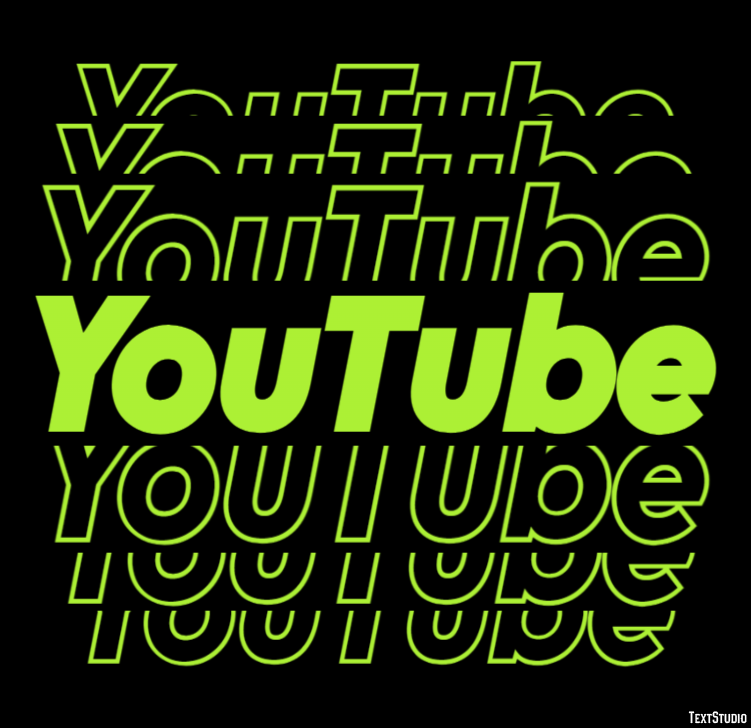 YouTube Effet de texte