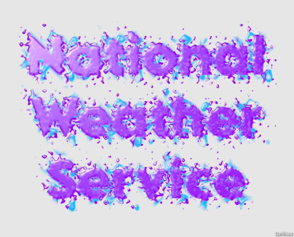 National Weather Service Tekst Effect