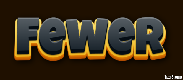 Fewer Эффект текста