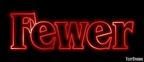 Fewer Text Effect