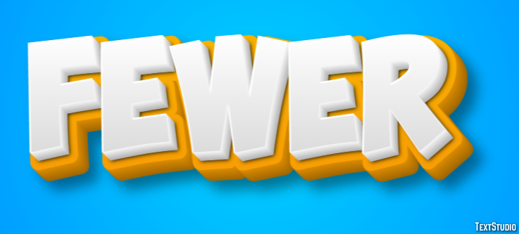 Fewer Text Effect
