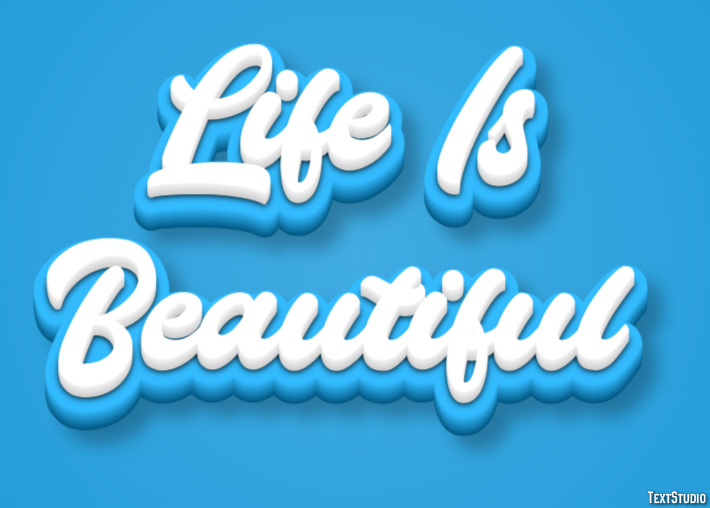 Life Is Beautiful Text Effect