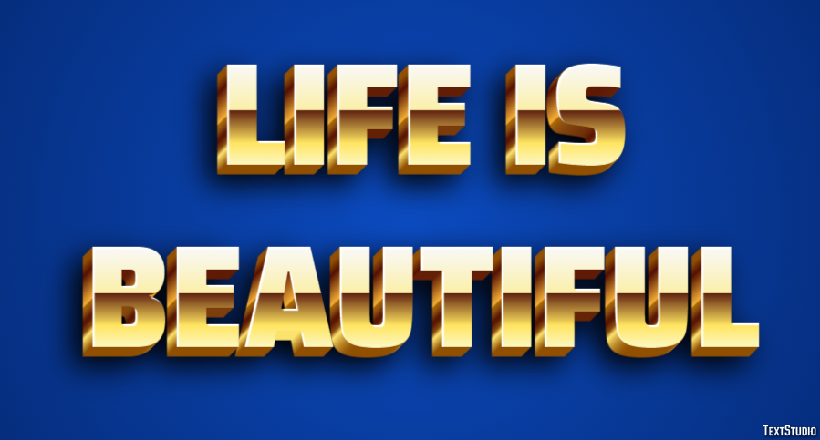 Life Is Beautiful Text Effect