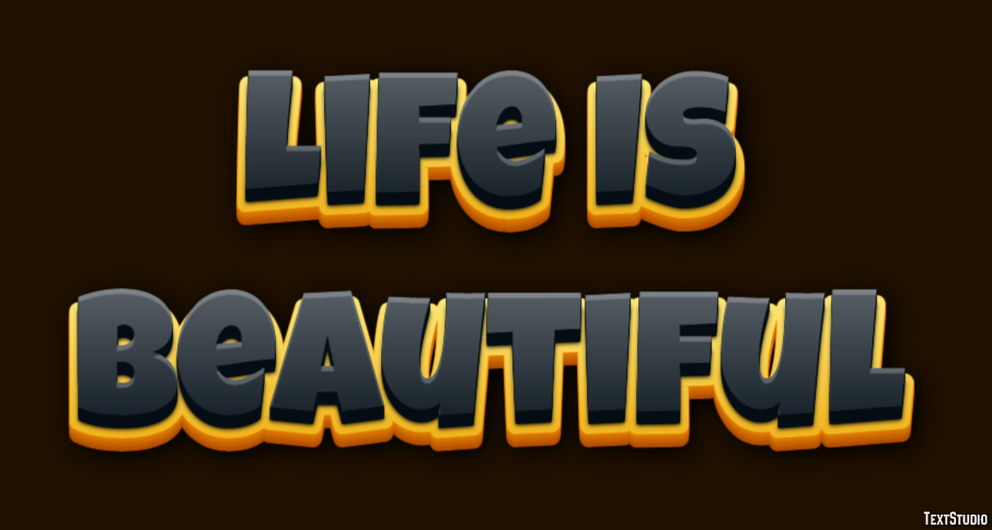 Life Is Beautiful Text Effect
