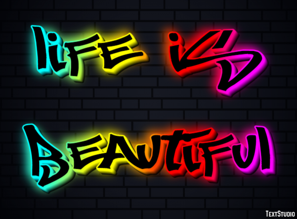 Life Is Beautiful Text Effect