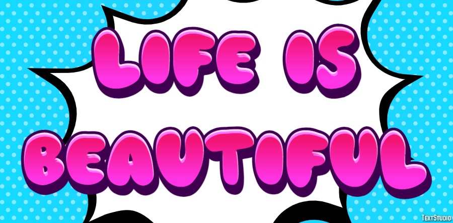 Life Is Beautiful Text Effect