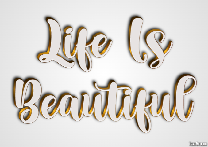 Life Is Beautiful Text Effect