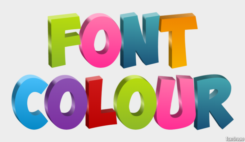 Font Colour テキスト効果