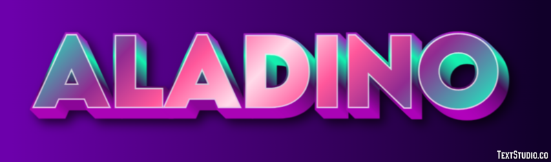 Aladino Efecto de Texto