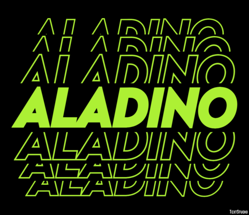 Aladino Efecto de Texto