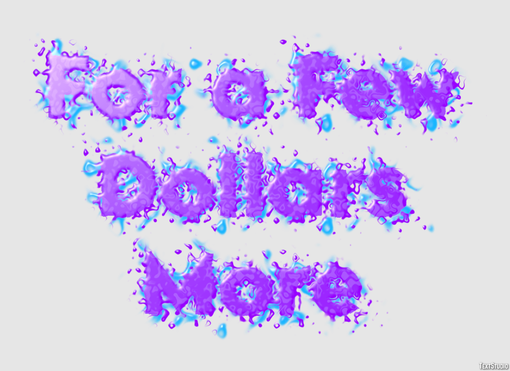 For a Few Dollars More Effetto testo