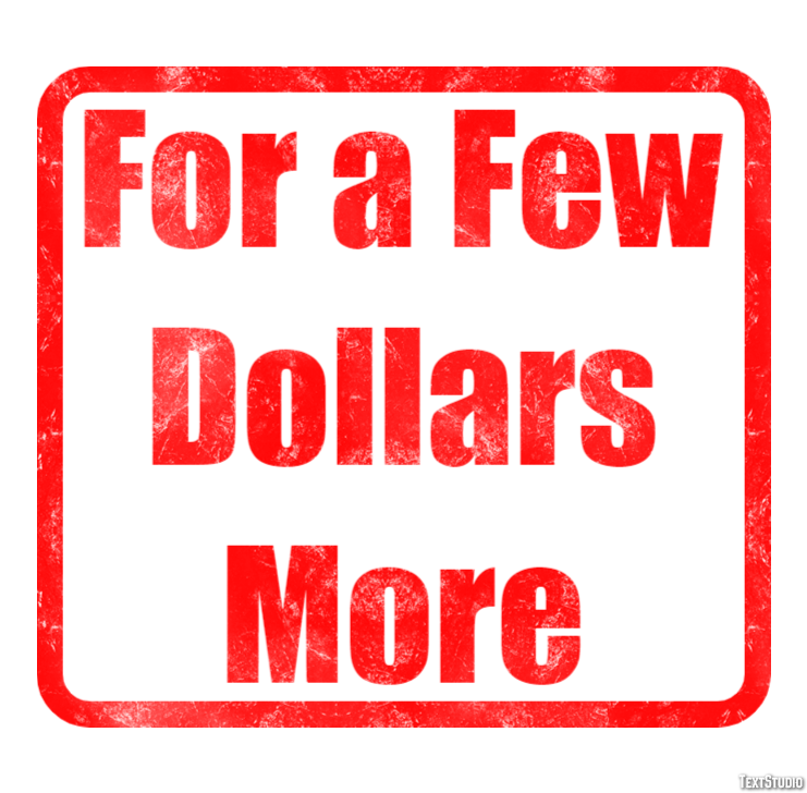 For a Few Dollars More Text effect