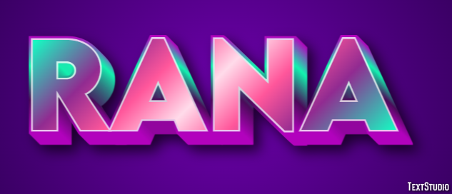Rana Efecto de Texto