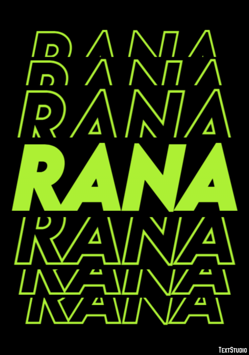 Rana Efecto de texto