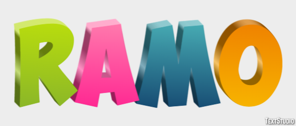Ramo Efeito de texto