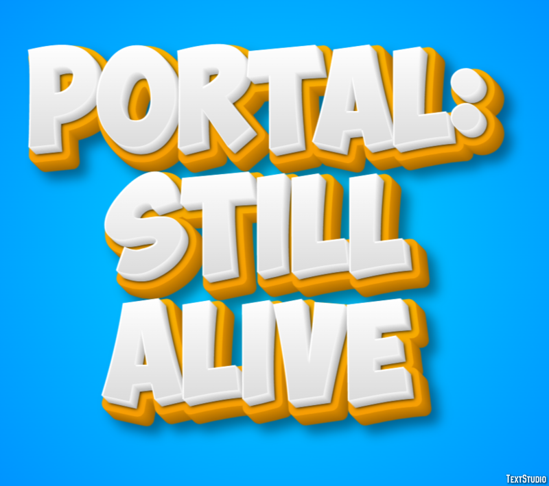 Portal: Still Alive Effetto testo