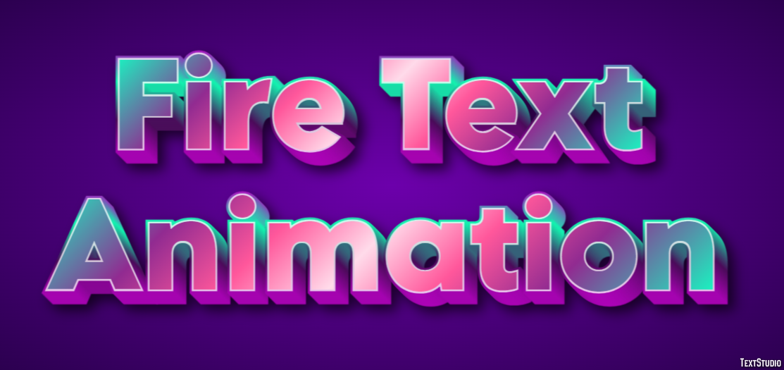 Fire Text Animation Text Effect