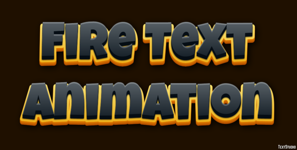 Fire Text Animation Text Effect