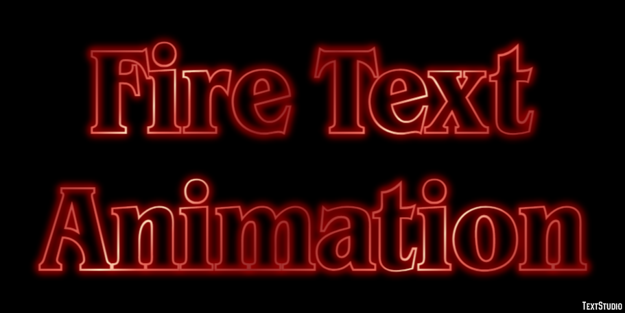 Fire Text Animation Text Effect
