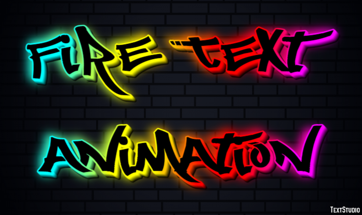 Fire Text Animation Text Effect