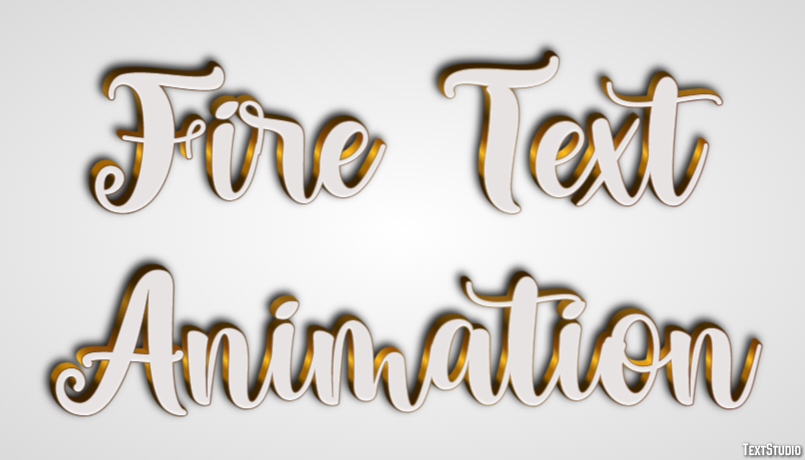 Fire Text Animation Text Effect