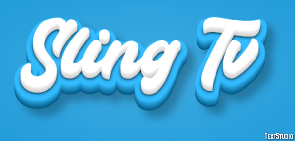 Sling Tv Efeito de texto