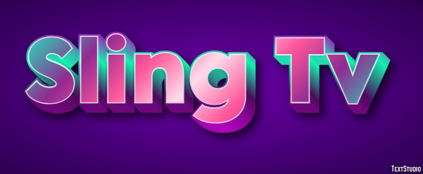 Sling Tv Efeito de texto
