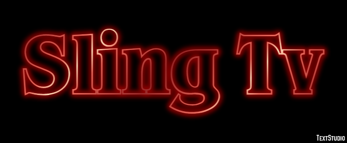 Sling Tv Efeito de texto