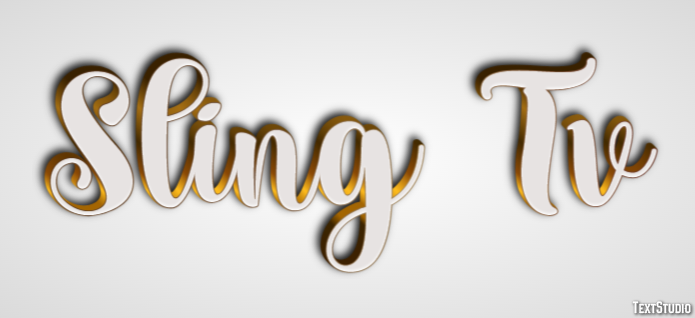 Sling Tv Efeito de texto