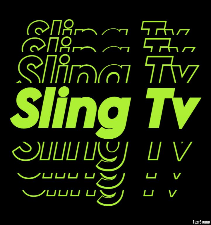 Sling Tv Efeito de texto