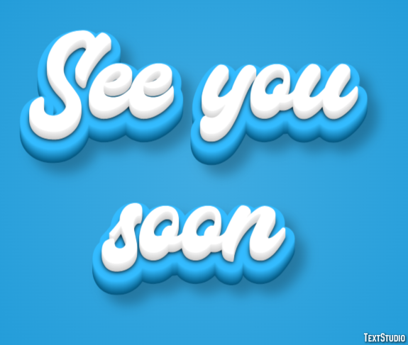 See you soon Эффект текста