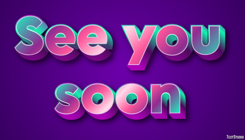 See you soon Efeito de texto